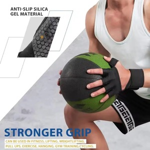Gants de fitness personnalisables de qualité supérieure, durables pour la salle de sport, en polyester antidérapant, demi-doigts, unisexe, à prix réduit, offre spéciale - Product Image 5