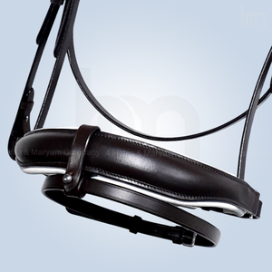 Brida de Doma Premium de Cuero Negro con Diadema Ondulada de Cristales de Imitación y Herrajes de Acero Inoxidable de Alta Calidad, Cómoda y Duradera - Product Image 3