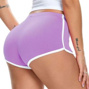 Shorts Deportivos de Yoga para Mujer, Cintura Alta Elástica, Color Rosa, Transpirables, Elásticos, Ajuste Regular, Tejido Deportivo, Secado Rápido - Product Image 6