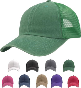 Unisex Mesh Trucker <b>Cap</b> 6-Panel Adjustable Solid Color Baseball Hat for Adults Casual Spring Summer Wear - Product Image 1