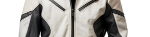 Blouson en cuir de motard pour homme en peau de mouton véritable, blanc et noir, imperméable, avec fausse fourrure, modèle unique 2026, faible MOQ, fabrication en usine - Product Image 4