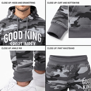 Conjunto Deportivo de Camuflaje para Hombre GOOD KING, Sudadera con Capucha, Pantalones Jogger, Manga Larga, Ropa Deportiva Informal para Otoño - Product Image 5