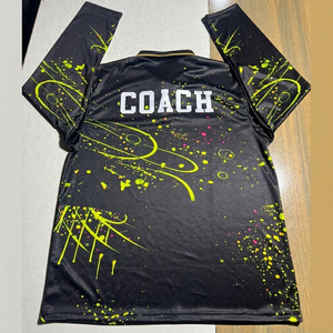 Camisetas de Manga Larga Transpirables de Talla Grande para Entrenadores, Ropa Deportiva de Alto Rendimiento con Secado Rápido, Antibacterianas y con Estampado Sublimado - Product Image 2