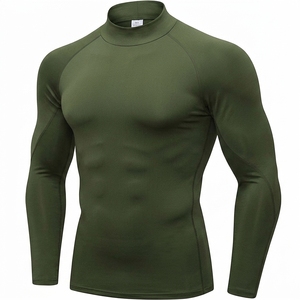 Camiseta Deportiva de Compresión de Manga Larga para Hombre, Color Rojo, Secado Rápido, Capa Base Atlética para Entrenamiento en Gimnasio - Product Image 4