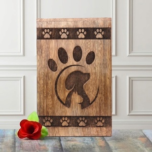 Wooden Pet Cremation Urns Handcrafted Carved <b>Dogs</b> Cat <b>Ashes</b> Funeral Memorial Box Wooden Pet Cremation Urn By Falah International - Product Image 3