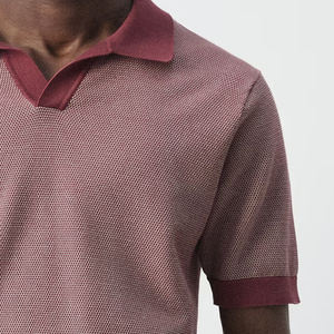 Design tendance à manches courtes avec logo personnalisé / Polo en coton de haute qualité pour homme, col classique plié - Product Image 4