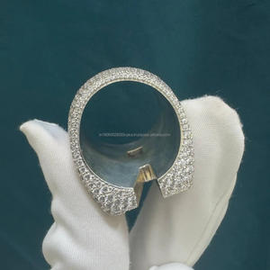 Anillo de Compromiso de Plata de Ley 925, Estilo Hip Hop, con Corte Baguette en Forma de Corazón, Chapado en Rodio/Oro, para Bodas, Aniversarios y Fiestas - Product Image 2