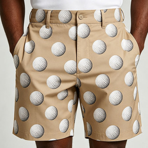 Shorts de Playa para Hombre con Estampado de Pelotas de Golf Rosas, Cintura con Cordón Ajustable, Secado Rápido, Casuales, de Longitud Corta - Product Image 4