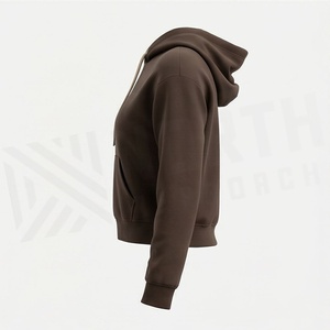 Haut court à capuche pour femme, respirant, haute qualité, design original, logo personnalisé, prix de gros, vêtements de sport décontractés - Product Image 3