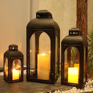 Elegant Premium Iron <b>Lantern</b> <b>Set</b> 3 Home Living Room Christmas Eco-Friendly Modern Design Durable Silver <b>Lantern</b> - Product Image 6