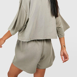 High Quality Wholesale Custom <b>Women</b> <b>Shorts</b> Blank 100% Cotton Summer Casual Fleece <b>Sweat</b> <b>Shorts</b> for <b>Women</b> Knitted - Product Image 2