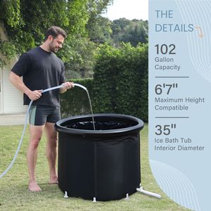 Vasca da Bagno Ghiacciata XXL Resistente - 102 GL Piscina Portatile con Design Multilivello e Pieghevole per Trattamenti Fitness all'Aperto - Product Image 2