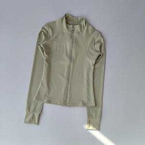 Traje de Yoga para Mujer, Chaqueta Deportiva de Alta Gama con Cuello Alto, Manga Larga, Transpirable, de Spandex, para Correr, Entrenamiento, Fitness, Resistente al Viento - Product Image 2