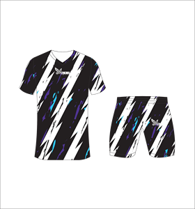 Ensemble de maillots de football personnalisés en sublimation noir et blanc pour hommes, respirants, kits d'entraînement de football, vente en gros, tenue de sport à séchage rapide pour équipe - Product Image 2