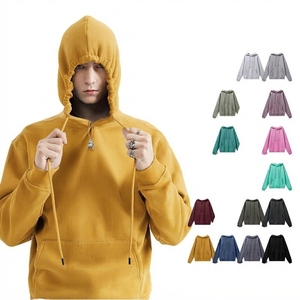 Sweat-shirt à capuche en molleton 100 % coton pour homme, personnalisable avec broderie OEM, pull d'hiver avec cordon de serrage, vente en gros - Product Image 6