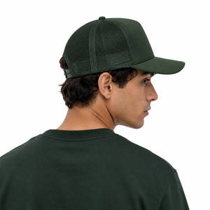 หมวกแก๊ปทรง Trucker แบบกำหนดเอง 6 แผง ด้านหลังเป็นตาข่าย สายปรับได้ ระบายอากาศได้ดี ผลิตจากโพลีเอสเตอร์และผ้าฝ้าย เหมาะสำหรับผู้ใหญ่ทุกเพศ สวมใส่สบายๆ - Product Image 2