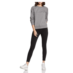 Brushed Fleece Sweatshirt Women Ribbed Cuffs Women's Casual <b>Sweat</b> <b>Top</b> Custom Logo Clothing Supplier Private Label Women Apparel - Product Image 4