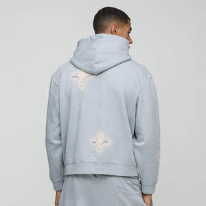 Sudadera con Capucha de Forro Polar Vintage para Hombre, Estilo Casual Deportivo, Color Sólido, Lavado Ácido, de Alto Rendimiento, Ecológica, Antiencogimiento, Antiarrugas, de Secado Rápido - Product Image 2