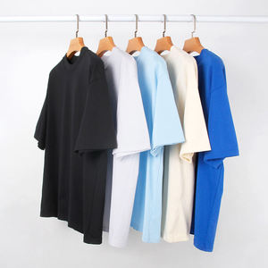 เสื้อยืดผู้ชายทรงโอเวอร์ไซส์ ผ้าคอตตอน 100% หนักพิเศษ 240gsm 280gsm 300gsm 320gsm แบบเรียบ ไหล่ตก แฟชั่น - Product Image 1