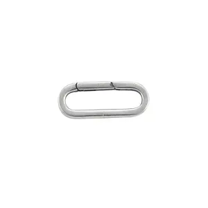 Necklace Making Supplies 925 Sterling Silver Oval Lock Rectangle Charm Enhancer Paper Clip Clasp Chain Extender Wholesale