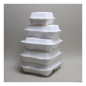 Caja de Alimentos Compostable de Alta Densidad, Tipo Concha Cuadrada, Libre de PFAS, Embalaje de Grado Profesional para Entrega - Product Image 1