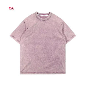 100% Cotton Acid Wash <b>Tshirt</b> Vintage Distressed Acid Wash T-shirt Men Oversized Wholesale Acid Washed Men's T-Shirts - Product Image 2