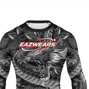 Camiseta de Compresión de Manga Larga para Entrenamiento de MMA, Sublimada, al por Mayor, Marca Privada, Fábrica de Ropa Deportiva, Camisetas de Compresión para Hombre - Product Image 5