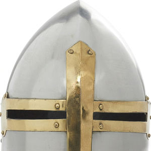 หมวกนักรบยุคกลางทรง Sugarloaf ทำมือจากเหล็กอ่อน สำหรับการแสดงประวัติศาสตร์ คอสเพลย์ จำหน่ายส่ง - Product Image 2