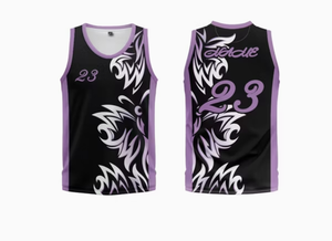 Maillots de basket-ball personnalisés en polyester avec tissu en maille respirant - Product Image 2