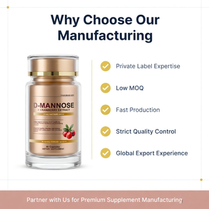 Complément alimentaire en capsules d'extrait de canneberge et de D-mannose en marque privée - Product Image 2