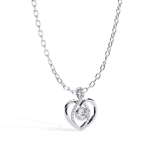 Pendentif Infinity en Moissanite, plaqué or massif 18 carats, taille brillant rond, serti clos, bijou de luxe romantique unisexe - Product Image 6