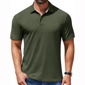 Chemises Polo Casual pour Hommes à Manches Courtes 100% Coton Uni Blanc Personnalisable avec Broderie de Logo de Marque Pique T-shirts d'été en Gros - Product Image 1