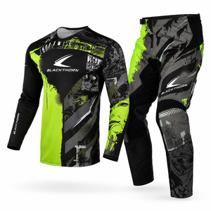 Conjunto de Jersey y Pantalones de Motocross Personalizados para Hombre, Resistentes al Viento, Manga Larga, Spandex/Poliéster, Equipación de Carreras de Motocicleta, Talla Adulto - Product Image 3