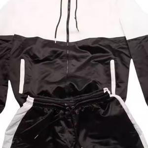 Black And White Color Newest Custom Lightweight Men Nylon Highest Quality Windbreaker Windproof Plus Size Short <b>Set</b> For Men's - Product Image 6