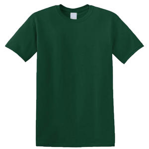 Camiseta Larga de Manga Corta con Cuello Redondo y Bordado para Mujer, Talla Grande, 100% Algodón Orgánico, Transpirable, Ecológica, Color Verde - Product Image 1