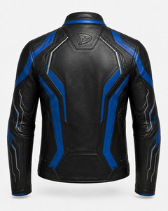 Veste en cuir pour homme, certifiée CE, respirante, perforée, en cuir véritable, avec logo personnalisé, protection renforcée - Product Image 2