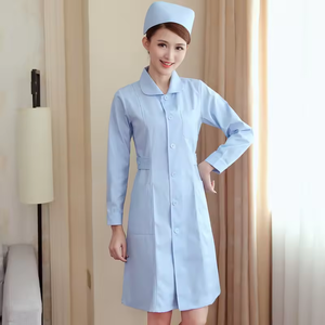 Tenues d'infirmières médicales personnalisées, ensembles de blouses, robes personnalisées bleues pour femmes, uniformes d'infirmières blancs, uniformes d'infirmières en gros - Product Image 3