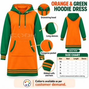 เสื้อสเวตเตอร์มีฮู้ด Cosh International Sorority Sisterhood สีส้มเขียว คอปกบล็อกสี แขนยาว มีกระเป๋า สวมใส่สบายๆ สำหรับฤดูใบไม้ร่วง - Product Image 6