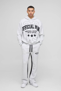 Conjunto Deportivo Personalizado de Felpa Ecológica, 100% Algodón, Grueso, Corte Regular, con Capucha, Cortavientos, para Hombre, con Cierre de Cordón - Product Image 4