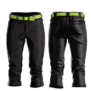 Pantalon de baseball jaune pour hommes, coupe ajustée, avec ceinture, en polyester à séchage rapide, couleur unie, vêtements de sport pour adultes, toutes saisons - Product Image 5