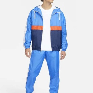 Conjunto Deportivo de 2 Piezas para Hombre, Primavera, 100% Algodón, Resistente, Transpirable, Chaqueta con Capucha y Cremallera, Pantalones de Entrenamiento - Product Image 4