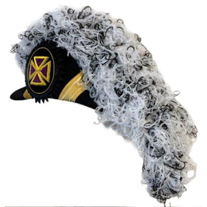 Chapeau de Chevalier Templier de Qualité Supérieure, Modèle Ancien Grand Commandant, Plumes Blanches et Noires Mélangées, Service OEM, MOQ - Product Image 2