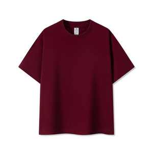 T-shirt uni en coton 100% de 230 GSM, poids lourd, avec logo personnalisé, t-shirt oversize d'été pour homme - Product Image 4