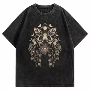เสื้อยืดโอเวอร์ไซส์พิมพ์ลายแฟชั่นวินเทจคุณภาพสูงสำหรับผู้หญิง เนื้อผ้าเจอร์ซีย์ ระบายอากาศได้ดี ใส่ได้ทุกฤดู - Product Image 1