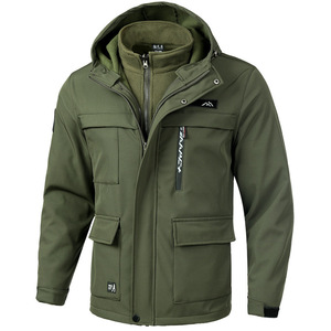 Veste zippée enduite Rusk pour homme, automne-hiver, respirante, doublée polaire, épaisse, imperméable, coupe-vent, chaude, pour l'alpinisme - Product Image 4
