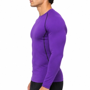 Chemise de compression à manches longues pour homme, confort premium, ajustement performant, tissu extensible doux, séchage rapide, qualité active, mouvement flexible. - Product Image 3