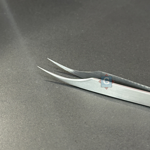 Pince à épiler incurvée en acier inoxydable, pointe de précision, longueur 10 mm, qualité A+, pour soins personnels et pose de cils - Product Image 3