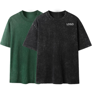 Camiseta de Hombre con Lavado Ácido, 100% Algodón, Estilo Vintage, Logotipo Personalizado - Product Image 3