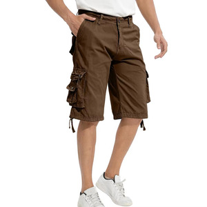 Vente en gros de shorts cargo Offre Spéciale sangle style Streetwear séchage rapide 5 entrejambe logo personnalisé été short cargo uni multi-poches - Product Image 4