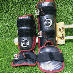 Conjunto de equipo de protección negro de la serie de edición especial Trqsons para bateadores, hecho con malla y cuero de alta calidad. - Product Image 5